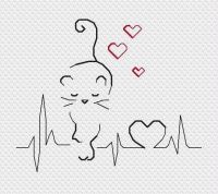 Вышивка крестом Кардиограмма любви