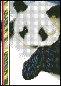 схема вышивки крестом панда из дикой природы