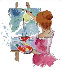 Вышивка крестом Художница