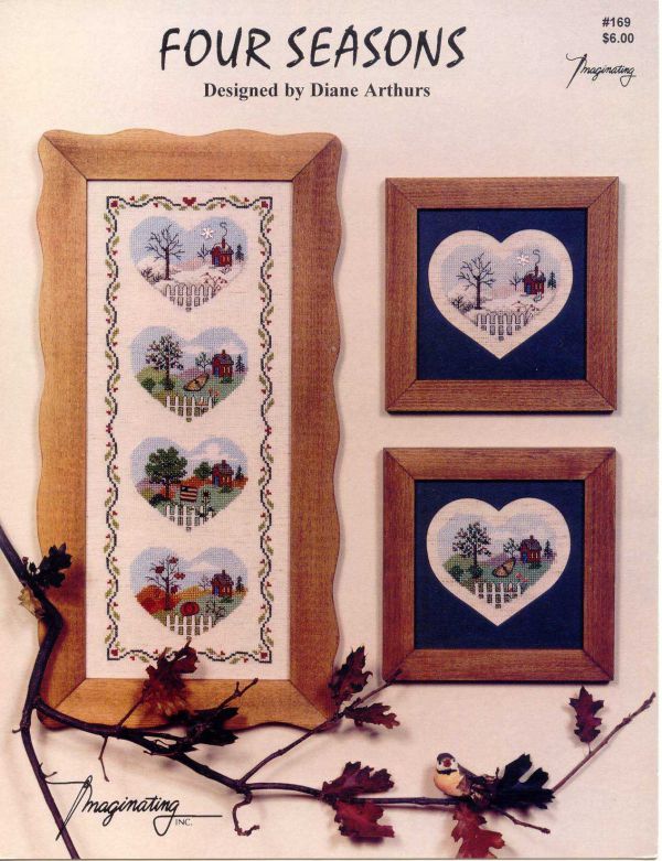 Вышивка крестом Четыре сезона - мини пейзажи