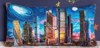Вышивка крестом подушки Ночной город