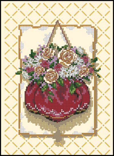 Вышивка крестом Кашпо
