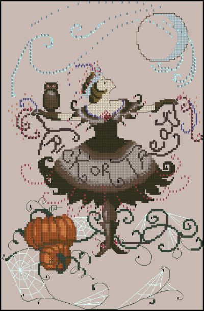 Вышивка крестом Фея хэллоуина