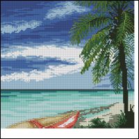 Вышивка крестом Вид на море