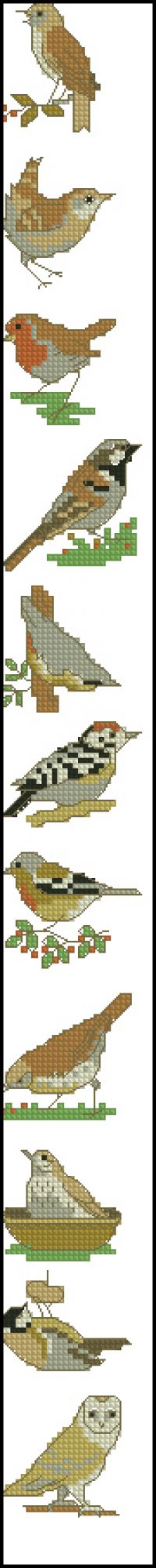 Вышивка крестом Лесные птицы