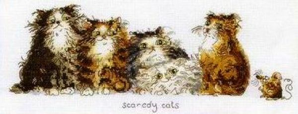 Вышивка крестом Перепуганные коты
