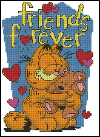 Вышивка крестом Друзья навеки