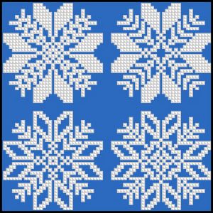 схема вышивка крестом ажурные снежинки - о