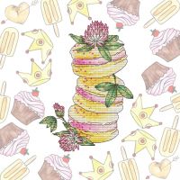 Вышивка крестом Макаруны и клевер