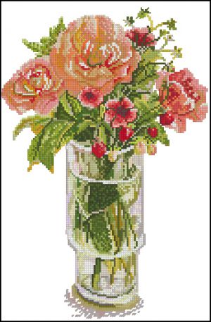 Розы с земляникой