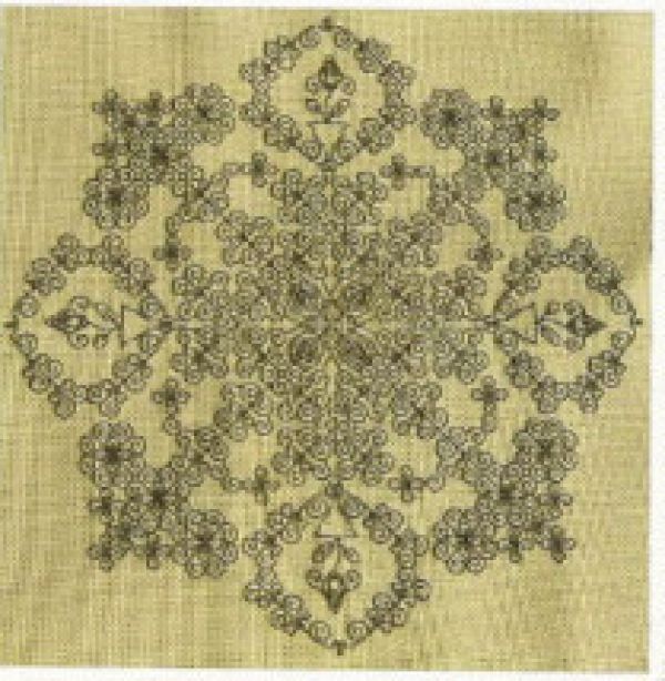 Вышивка крестом Снежинка - кружевная