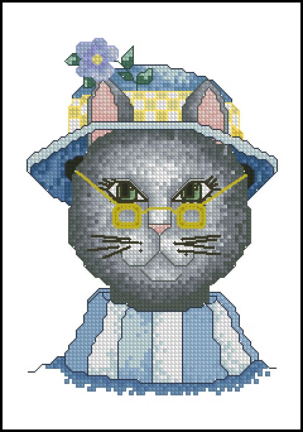 Вышивка крестом Кот Карл