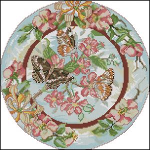 схема для вышивки крестом Адмиралы в цветах