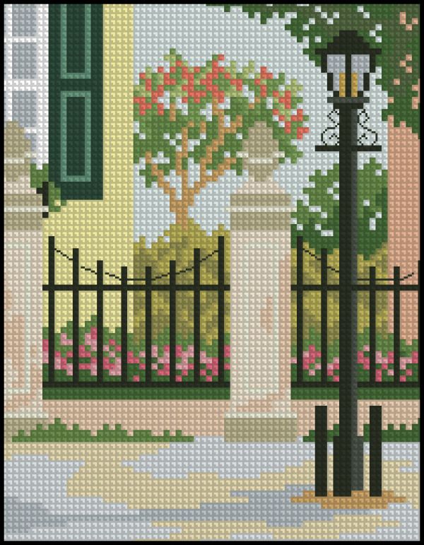 Вышивка крестом Крылечко