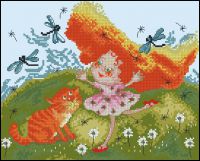 Вышивка крестом и бисером Стрекозы