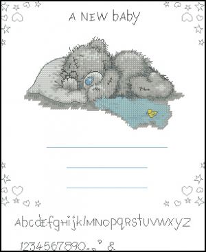 Вышивка крестом детской метрики Новый малыш