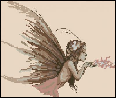 Вышивка крестом Воздушный поцелуй