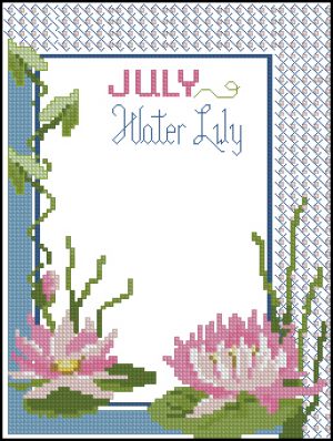 Вышивка крестом Водные лилии