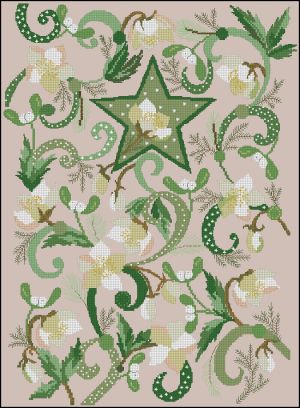 Вышивка крестом Зеленый семплер
