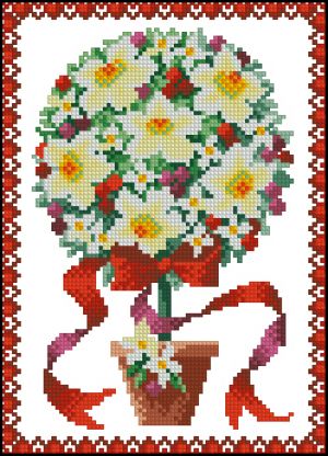 Вышивка крестом Цветочный топиарий