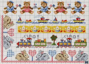 Вышивка крестом Орнамент для скатертей и салфеток 9