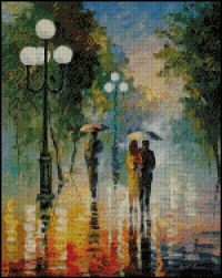 схема для вышивки крестом Под дождем 