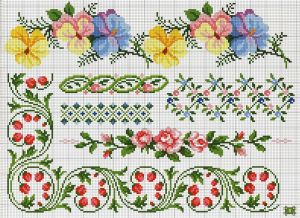 Вышивка крестом Орнамент для салфеток - сатертей 1