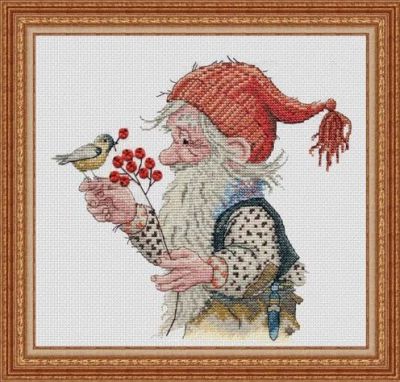 Вышивка крестом Зимнее лакомство