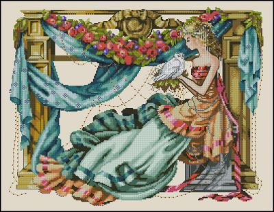 Вышивка крестом Афина - богиня мудрости