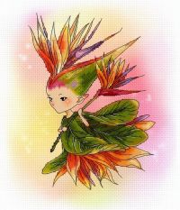 Вышивка крестом Райская птица - эльф