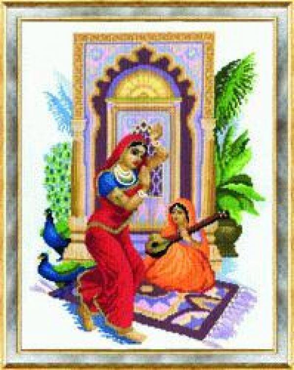 схема вышивки крестом танцовщица