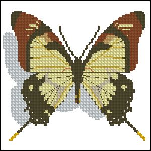 схема вышивки крестом бабочка египетский махаон