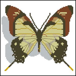 схема вышивки крестом бабочка египетский махаон
