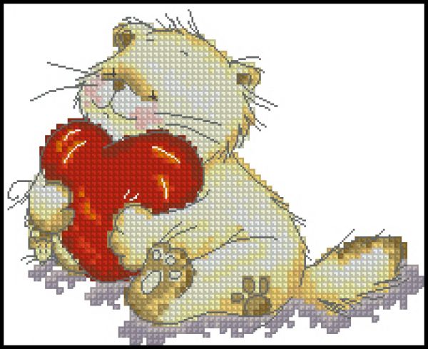 Вышивка крестом Сердце моё