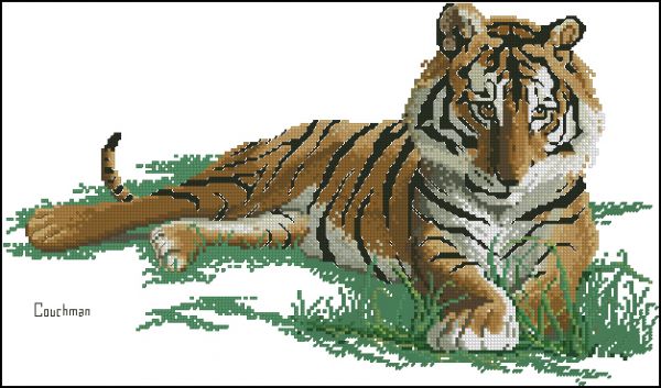 Вышивка крестом Гордый тигр
