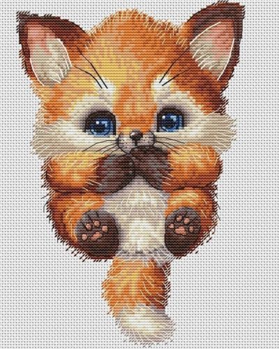 схема вышивки крестом Милый рыжик