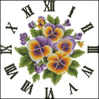 OTWO Special Pansies Clock