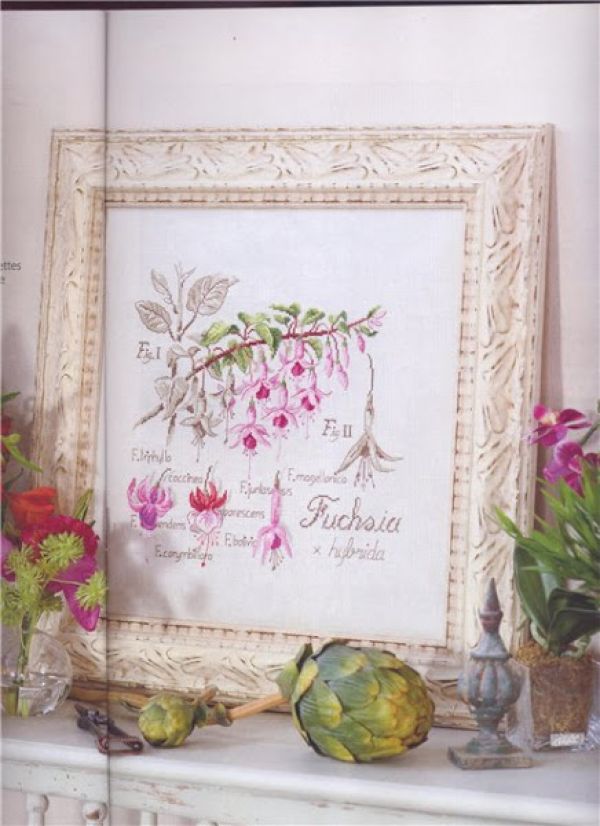 Вышивка крестом Фуксия