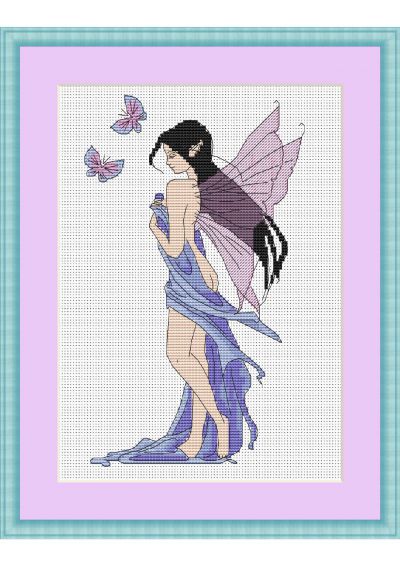 схема для вышивки крестом Эльфиечка