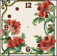 JCD1233 Poppy Clock