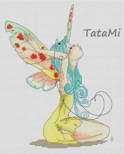 схема вышивки крестом феечка с крылышками