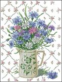 Вышивка крестом Ваза с васильками