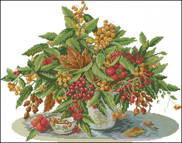 Вышивка крестом Осеннний букет