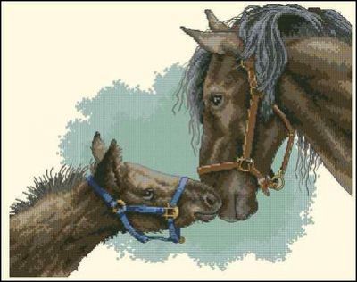 Вышивка крестом Мама и малыш