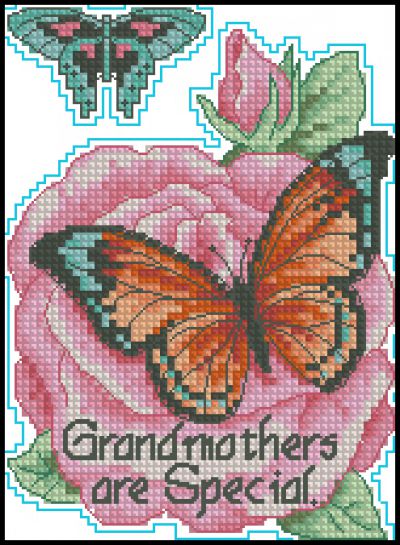 схема для вышивки крестом Специально для бабушки