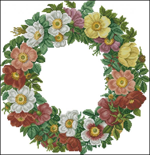 Вышивка крестом Розы старых добрых времен