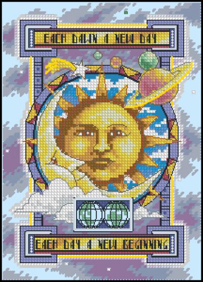 вышивка крестом новый день - новые дела