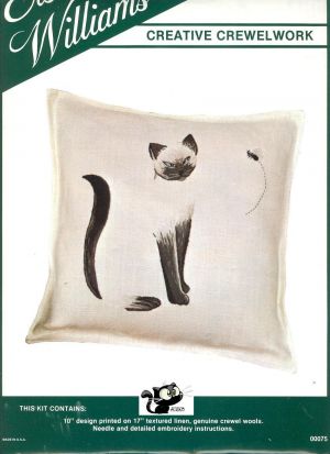 Вышивка гладью Сиамский кот