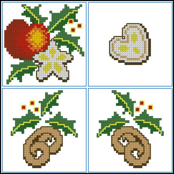 схема вышивки крестом Рождественские мотивы