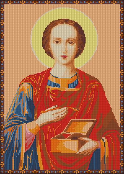 Вышивка крестом Целитель Пантелеймон